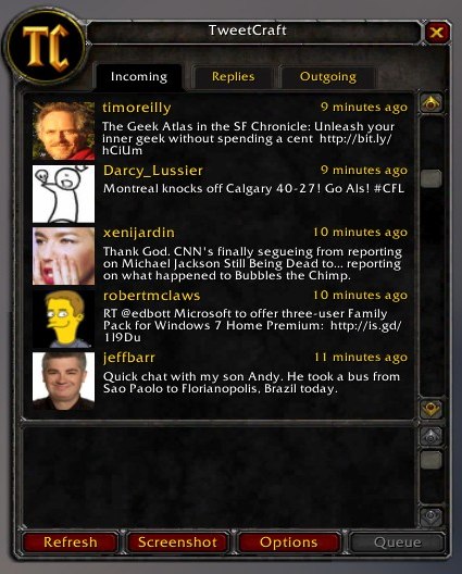 Twitter + World Of Warcraft=Tweetcraft